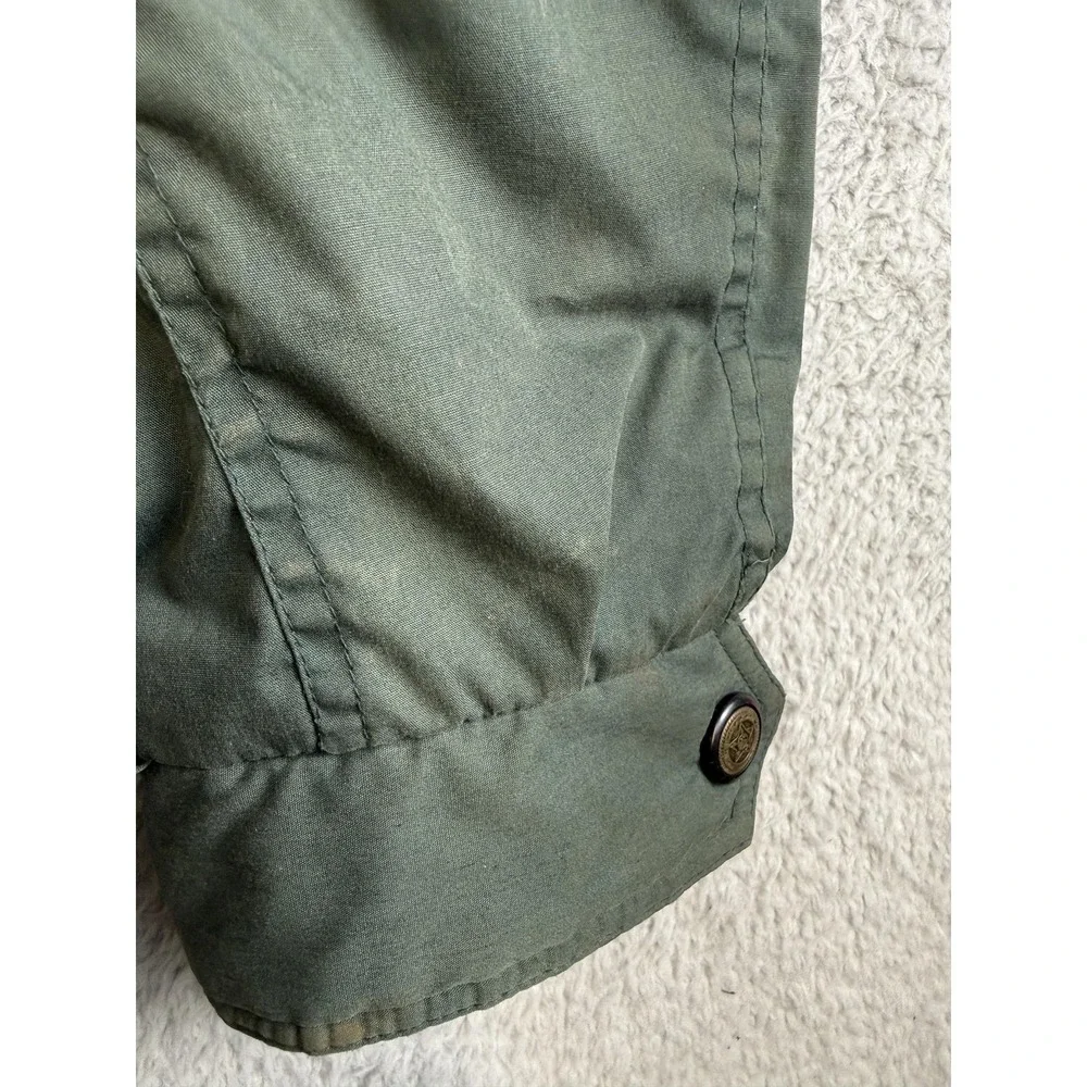 William Barry Jacket Mens‎ Medium Green Quilted Lined Field Hunting Zip Snap